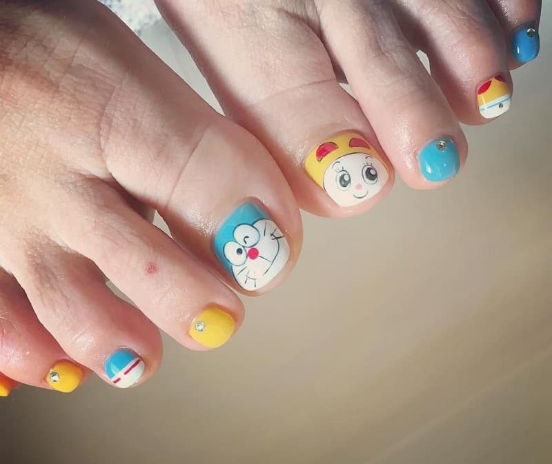 3 ý tưởng với mẫu nail doraemon cực dễ thương  Làm Điệu