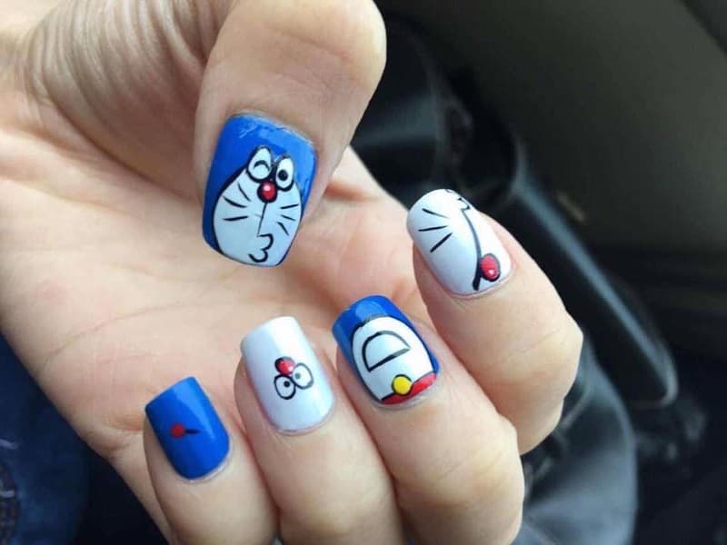 Mẫu nail doraemon