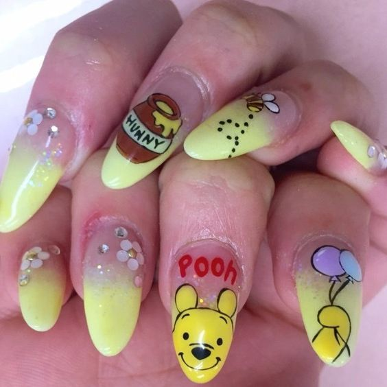 nail hình gấu pooh_16