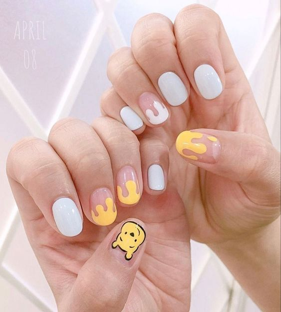 nail hình gấu pooh_7