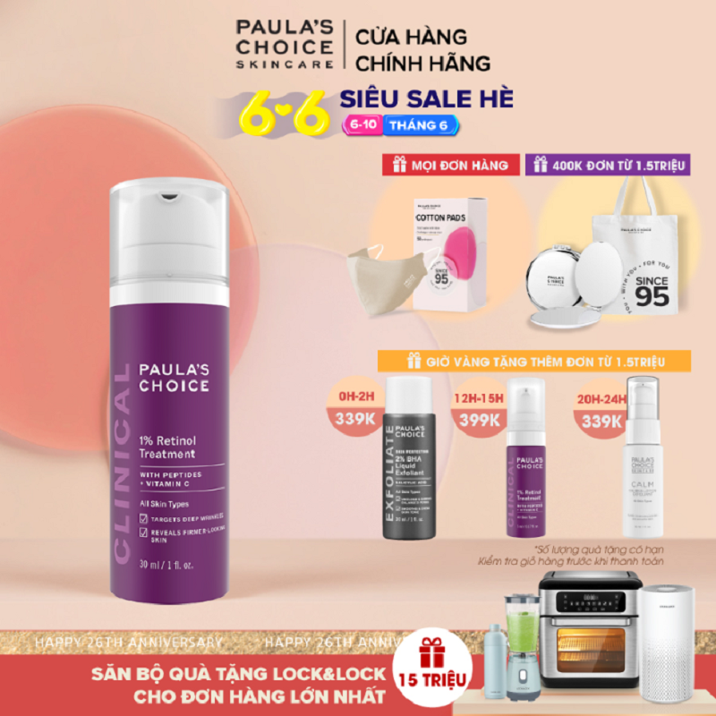 Tinh chất làm mờ nám và nếp nhăn Paula’s Choice Clinical 1% Retinol Treatment 30 ml 8010