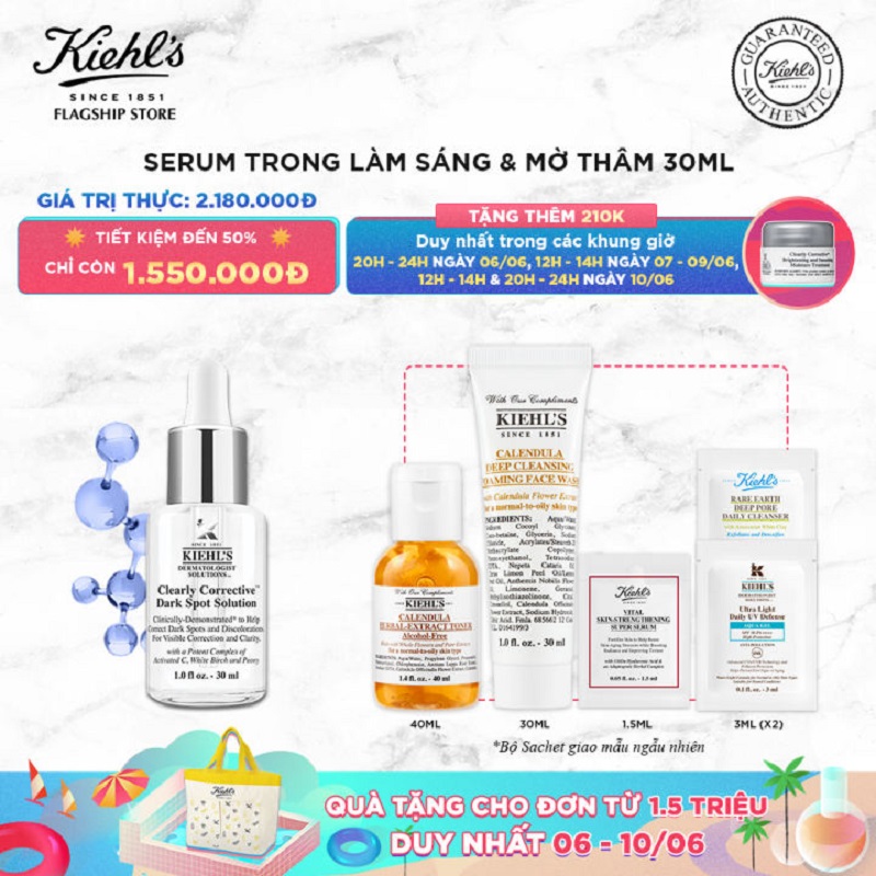 Dưỡng Chất (Serum) Làm Sáng Da & Mờ Thâm Mụn Kiehls Clearly Corrective™ Dark Spot Solution 30ml