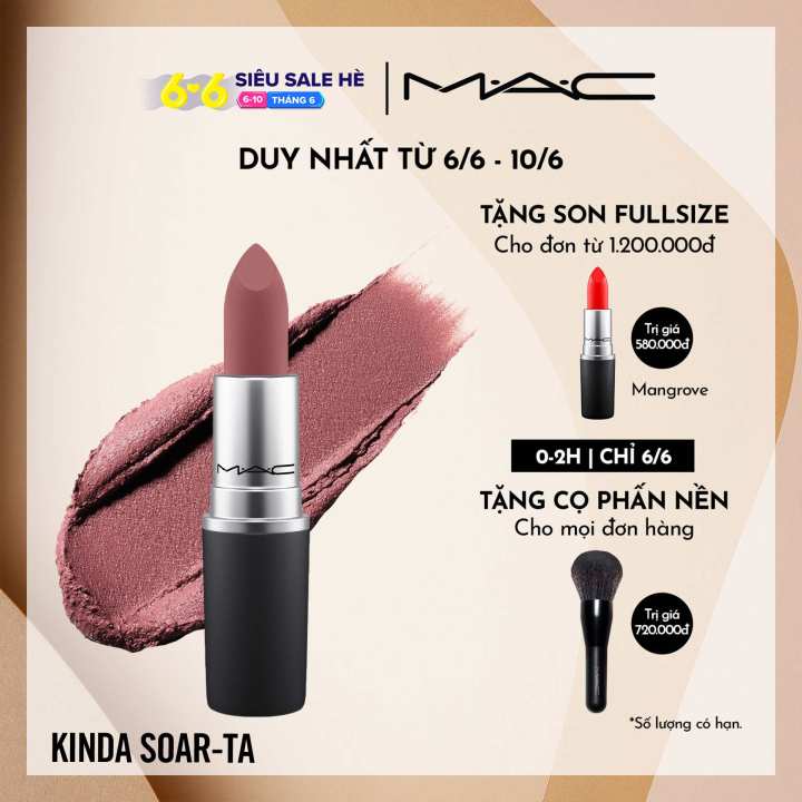 Son môi MAC Powder Kiss Lipstick - Moisture Matte Lipstick 3g