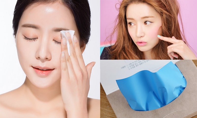 Sử dụng giấy thấm dầu để hạn chế tiết nhờn