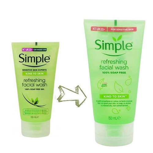 Sữa rửa mặt Simple Skin To Skin Refreshing Facial Wash Gel