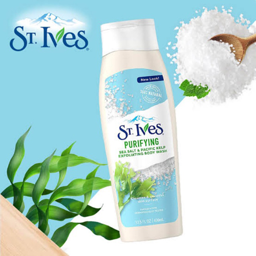 Sữa tắm trị mụn lưng St.Ives Sea Salt & Pacific Kelp Exfoliating Body Wash