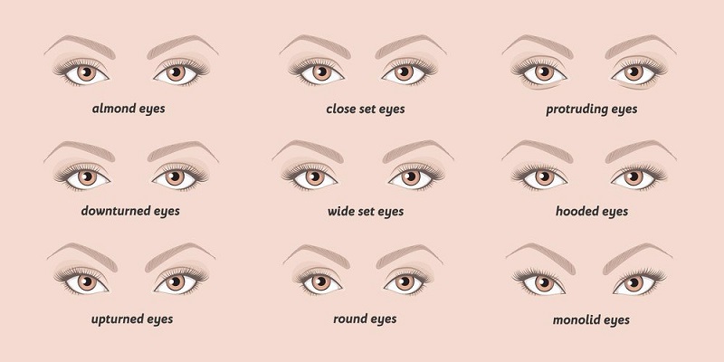 Các dáng mắt phổ biến
