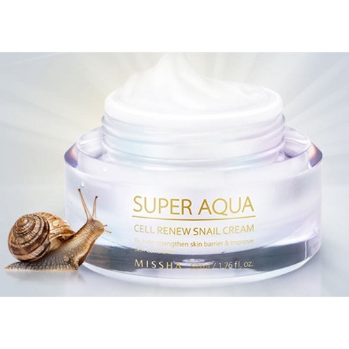 Kem dưỡng trắng ốc sên Missha Super Aqua Cell Renew Snail Cream