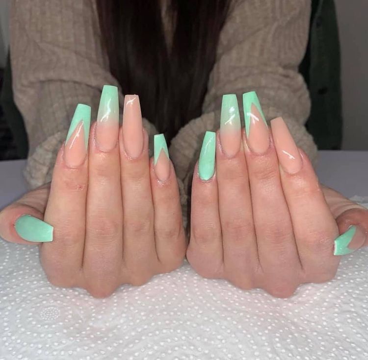 Nail xanh mint 13