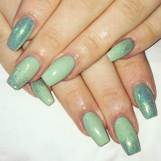 Nail xanh mint 23