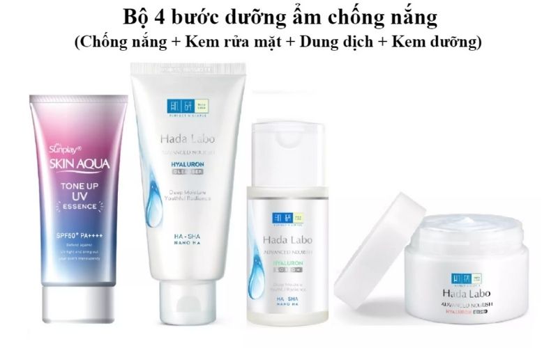 Bộ 4 sản phẩm dưỡng ẩm chống nắng