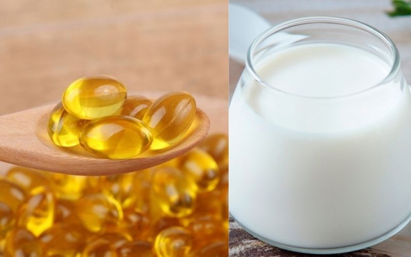 Trị mụn bằng vitamin E và sữa chua