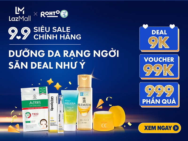 Chương trình sale của Rohto tại Lazada 9.9