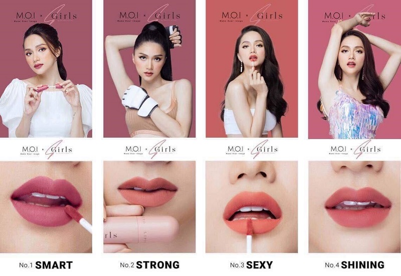 Bảng màu son Sgirls Liquid Matte Lipstick by Huong Giang