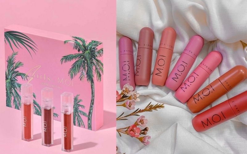 Bao bì của dòng son Sgirls M.O.I Cosmetics