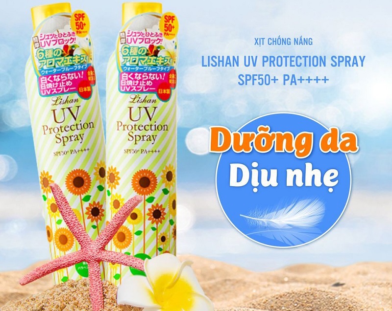 Công dụng xịt chống nắng Lishan Aroma