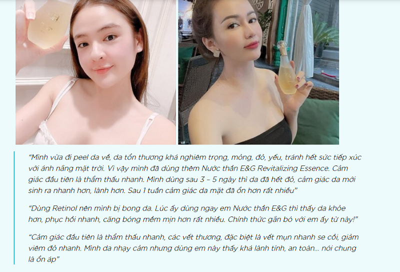 Cảm nhận về nước thần E&G Beauty