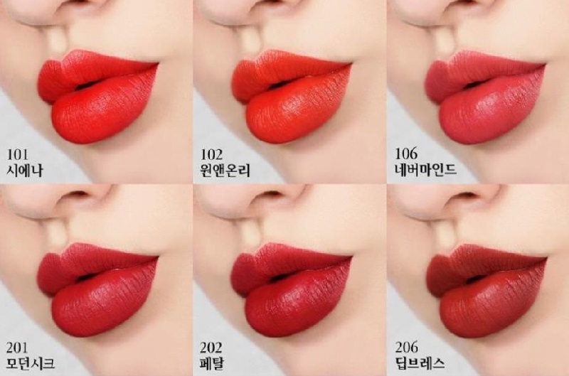 Bảng màu son kem lì Flynn Addiction Velvet Tint Ver 1