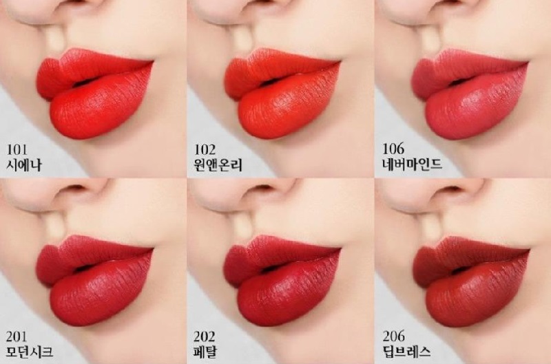 Bảng màu son kem lì Flynn Addiction Velvet Tint Ver 1