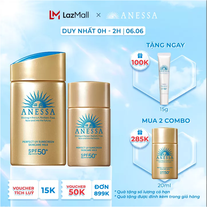 ( Phiên bản 2022) Anessa Gold Milk 60ml + Gold Milk 20ml